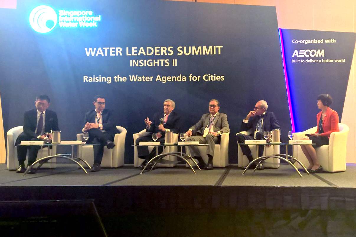 World Water Council President Benedito Braga participates in the session “Raising the Water Agenda for Cities" at the Water Leaders Summit, Singapore International Water Week, 12 July 2016