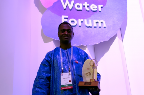 Laureate of the King Hassan II Great World Water Prize Abdou Maman at the 7th World Water Forum, Daegu, Republic of Korea. Photo: World Water Council