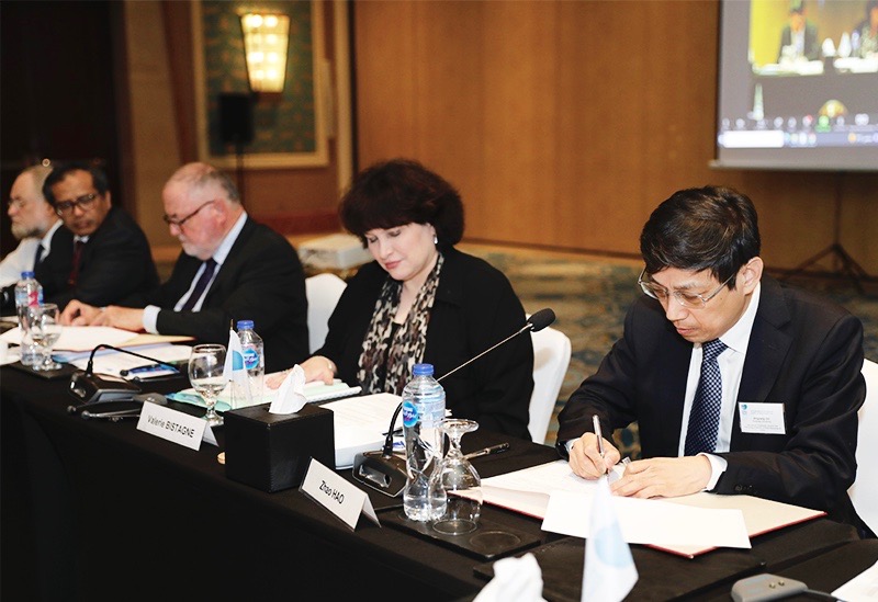 During the Board of Governors, signing of the Cooperation Agreement between the Chinese Ministry of Water Resources and the World Water Council.