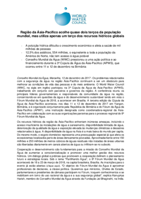 2017 12 15 Região da Ásia-Pacífico acolhe quase dois terços da população mundial, mas utiliza apenas um terço dos [...] (PT)