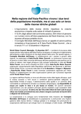 2017 12 15 Nella regione dell'Asia-Pacifico vivono i due terzi della popolazione mondiale, ma si usa solo un terzo [...] (IT)