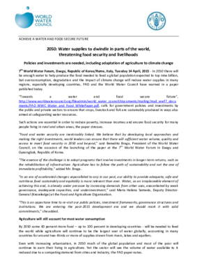 1404 - WWC and FAO FINAL version fao wwc final 1304