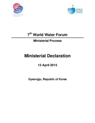 Ministerial Declaration 7th World Water Forum 1304 Final (EN)