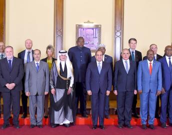 Loïc Fauchon during Cairo Water Week, welcomed by President Abdel Fattah el-Sisi of Egypt, at the President’s Palace, together with other high dignitaries, Cairo, Monday 21 October 2019