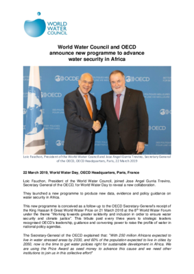 PR 22 March 2019 World Water Day WWC OECD (EN)