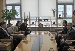 Far left: Minister of Land, Infrastructure and Transport of the Republic of Korea Suh Seoung-hwan. Far right, World Water Council President Benedito Braga and second to right, Council Governor and Co-chair of the International Steering Committee of the 7th World Water Forum Soontak Lee.