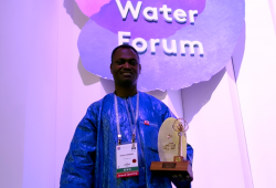 Laureate of the King Hassan II Great World Water Prize Abdou Maman at the 7th World Water Forum, Daegu, Republic of Korea. Photo: World Water Council