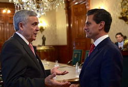 President Enrique Peña receives Dr. Benedito Braga of the World Water Council at the National Palace, with whom he discussed the importance of water as a human right © Notimex