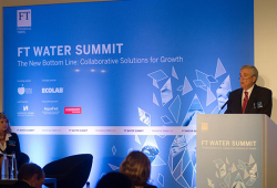 World Water Council President Benedito Braga, giving opening speech at the FT Water Summit in London, UK, 27 October 2015 © Photo courtesy of Financial Times