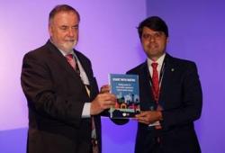 Loic Fauchon, Honorary President of the World Water Council,  and Paulo Camara, Undersecretary for Federative Affairs (SAF) of the Presidency of the Federative Republic of Brazil launch the Start With Water guide at the International  Conference of Local and Regional Authorities, during the 8th World Water Forum, Brasilia, Brazil, 20 March 2018