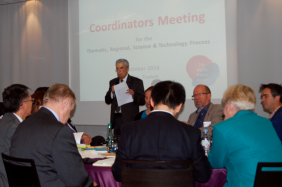 President Braga welcomes participants to the 7th World Water Forum coordinators meeting, 24 October 2014, Marseille, France